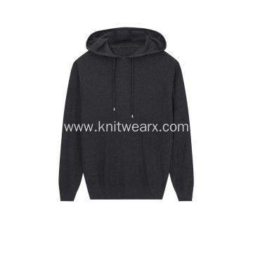 Men's Knitted Cotton Textured Thread Hoodie